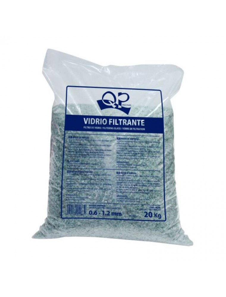 VIDRIO FILTRANTE PARA PISCINAS  SACO 20 KG  