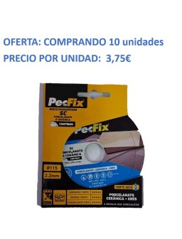 DISCO PORCELANICO Y CERAMICO Ø115