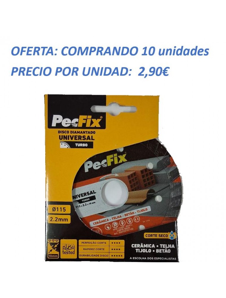 DISCO DIAMENTE CONTINUO Ø115