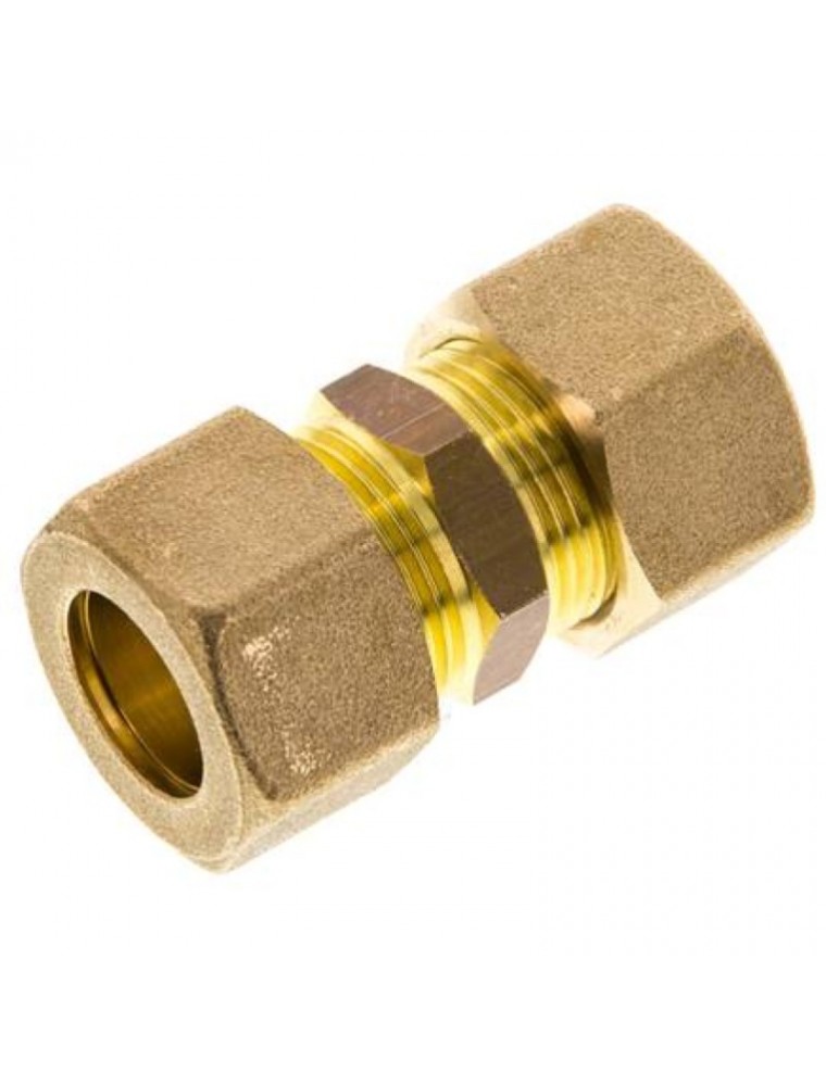 RACOR COMPRESION RECTO 15x15 LATON PARA COBRE