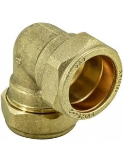 RACOR COMPRESION CODO 15x15 LATON PARA COBRE
