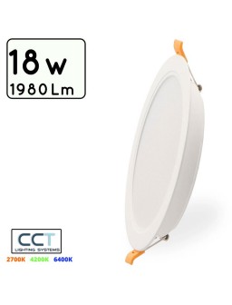 DOWNLIGHT EMPOTRAR 18W CIRCULAR CCT  CALIDO-NEUTRO