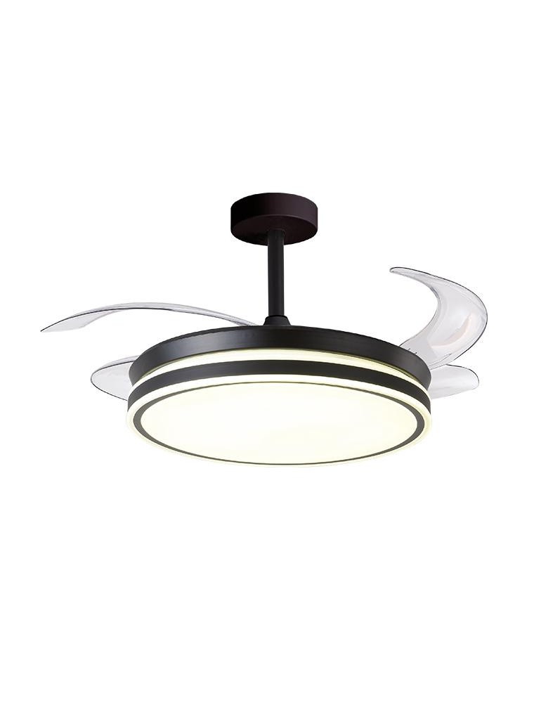 VENTILADOR RODAS NEGRO 4 ASPAS RETRACTILES 72W