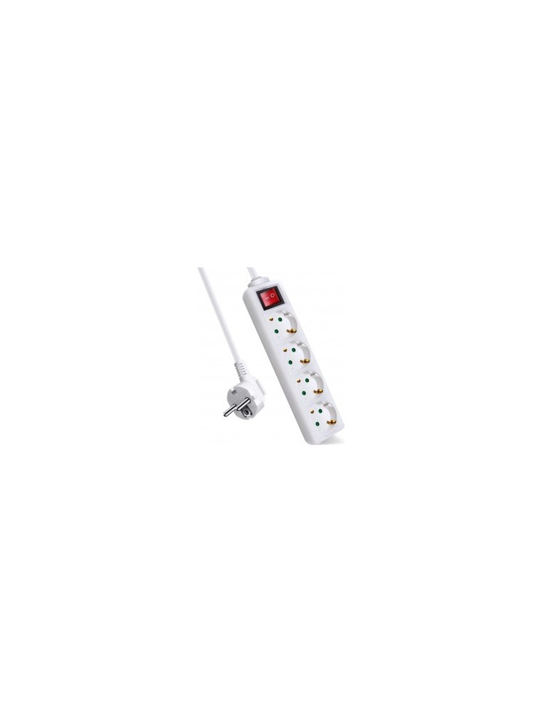 REGLETA 4 TOMAS 1 5m INTERR C/PROTEC BLANCO 